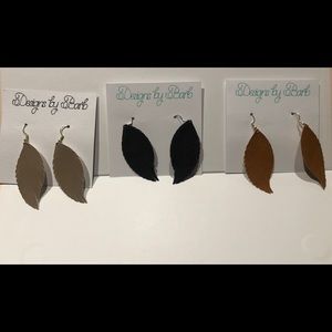 Suede and leather earrings